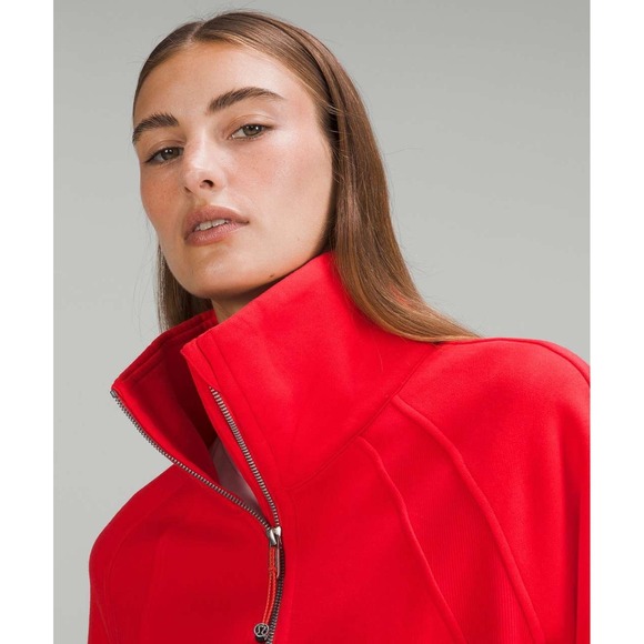 Lululemon xs s Scuba Oversized Half Zip Sweatshirt Pullover carnation Red - Picture 3 of 7